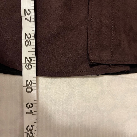 Truth by Republic Oversized Rich Brown Suede Shacket Gold Snaps, size XS - Picture 7 of 7